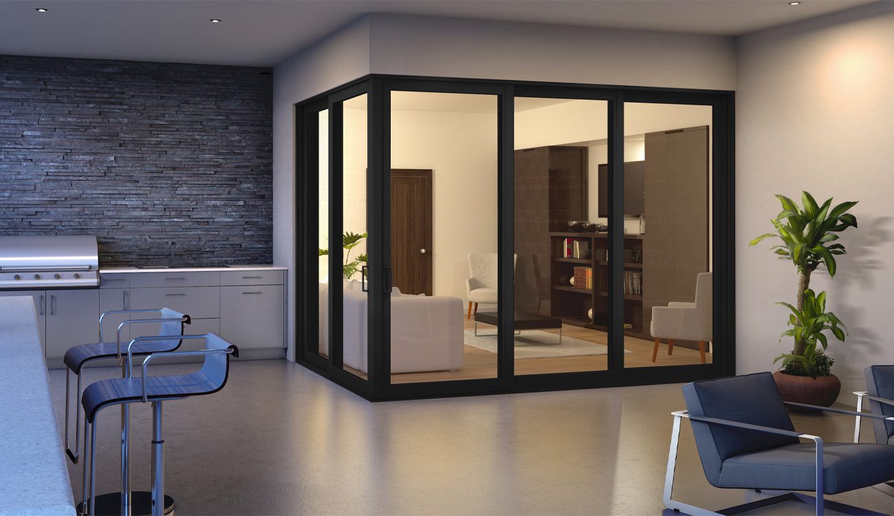 custom door windows detail