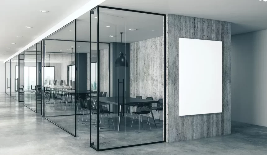 stylish office glass partitions 1